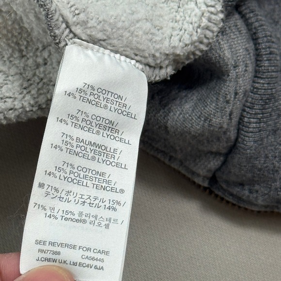 J. Crew Sweater Men's Large Gray Fleece Mock Neck Lined Running Gym Activewear - Picture 6 of 8